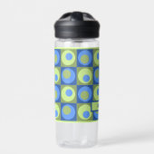 Groen blauw, aangepast puntenlijstthema waterfles (Voorkant)