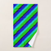 Groen blauw abstract 3D regenboogpatroon Bad Handdoek (Handdoek)