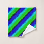 Groen blauw abstract 3D regenboogpatroon Bad Handdoek (Wasdoekje)