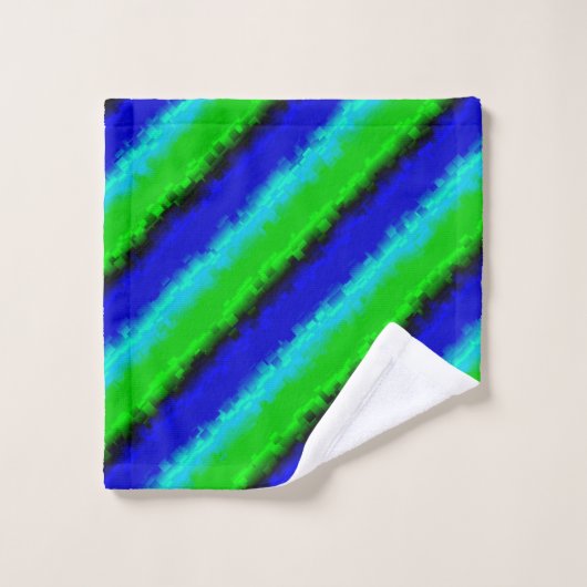 Groen blauw abstract 3D regenboogpatroon Bad Handdoek (Wasdoekje)