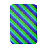 Groen blauw abstract 3D regenboogpatroon Badmat (Voorkant Verticaal)