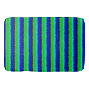 Groen blauw abstract 3D regenboogpatroon Badmat