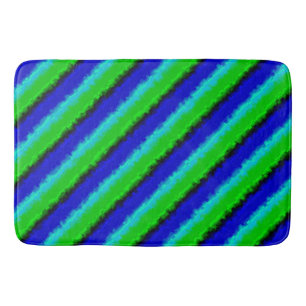 Groen blauw abstract 3D regenboogpatroon Badmat