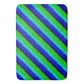 Groen blauw abstract 3D regenboogpatroon Badmat (Voorkant Verticaal)