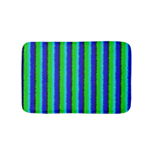 Groen blauw abstract 3D regenboogpatroon Badmat