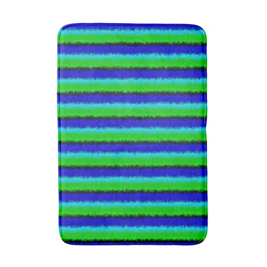 Groen blauw abstract 3D regenboogpatroon Badmat (Voorkant Verticaal)