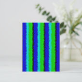 Groen blauw abstract 3D regenboogpatroon Briefkaart (Staand voorkant)