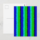 Groen blauw abstract 3D regenboogpatroon Briefkaart (Voorkant / Achterkant)