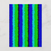 Groen blauw abstract 3D regenboogpatroon Briefkaart (Voorkant)