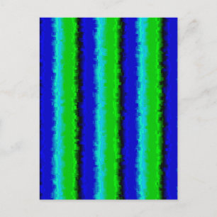 Groen blauw abstract 3D regenboogpatroon Briefkaart