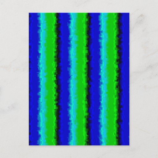 Groen blauw abstract 3D regenboogpatroon Briefkaart (Voorkant)