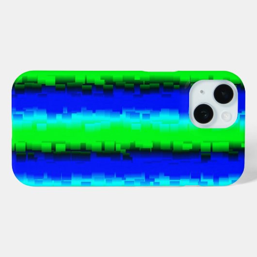 Groen blauw abstract 3D regenboogpatroon Case-Mate iPhone Case (Achterkant (horizontaal))