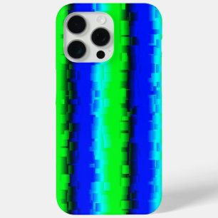 Groen blauw abstract 3D regenboogpatroon iPhone 15 Pro Max Hoesje