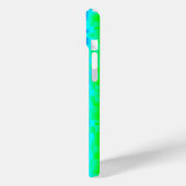 Groen blauw abstract 3D regenboogpatroon Case-Mate iPhone Case (Achterkant / Links)