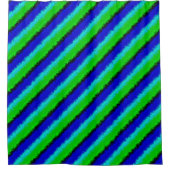 Groen blauw abstract 3D regenboogpatroon Douchegordijn (Voorkant)