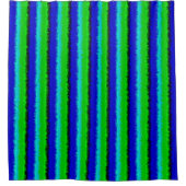 Groen blauw abstract 3D regenboogpatroon Douchegordijn (Voorkant)