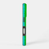 Groen blauw abstract 3D regenboogpatroon iPhone 16 Hoesje (Rechterkant)