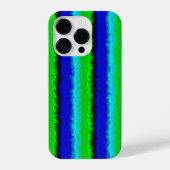 Groen blauw abstract 3D regenboogpatroon iPhone Hoesje (Achterkant)