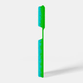 Groen blauw abstract 3D regenboogpatroon iPhone Hoesje (Rechterkant)