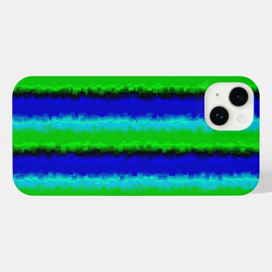 Groen blauw abstract 3D regenboogpatroon iPhone Hoesje (Achterkant horizontaal)