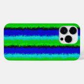 Groen blauw abstract 3D regenboogpatroon iPhone Hoesje (Achterkant horizontaal)