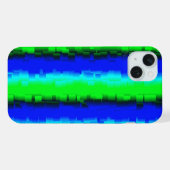 Groen blauw abstract 3D regenboogpatroon iPhone Hoesje (Achterkant horizontaal)