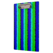 Groen blauw abstract 3D regenboogpatroon Klembord (Links)