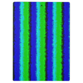 Groen blauw abstract 3D regenboogpatroon Klembord (Achterkant)