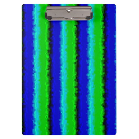 Groen blauw abstract 3D regenboogpatroon Klembord (Voorkant)