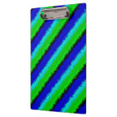 Groen blauw abstract 3D regenboogpatroon Klembord (Links)