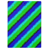 Groen blauw abstract 3D regenboogpatroon Klembord (Achterkant)
