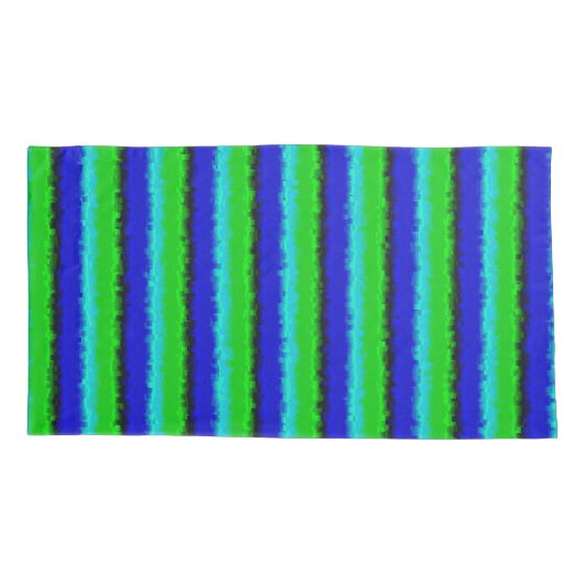 Groen blauw abstract 3D regenboogpatroon Kussensloop (Achterkant)