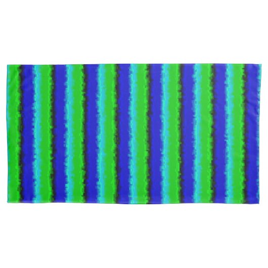Groen blauw abstract 3D regenboogpatroon Kussensloop (Voorkant)