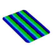 Groen blauw abstract 3D regenboogpatroon Magneet (Rechterzijde)