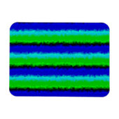 Groen blauw abstract 3D regenboogpatroon Magneet (Horizontaal)