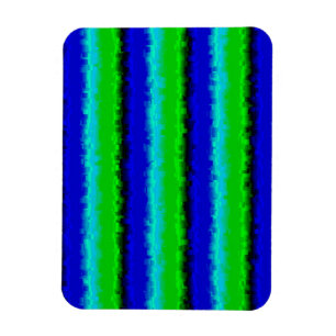 Groen blauw abstract 3D regenboogpatroon Magneet