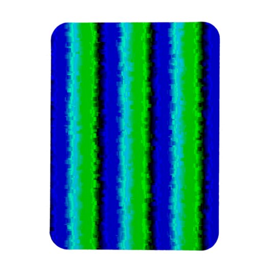 Groen blauw abstract 3D regenboogpatroon Magneet (Verticaal)