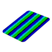 Groen blauw abstract 3D regenboogpatroon Magneet (Linkerzijde)