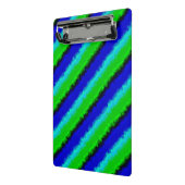 Groen blauw abstract 3D regenboogpatroon Mini Klembord (Angled2)