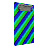 Groen blauw abstract 3D regenboogpatroon Mini Klembord (Schuin)