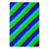 Groen blauw abstract 3D regenboogpatroon Mini Klembord (Achterkant)