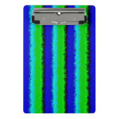 Groen blauw abstract 3D regenboogpatroon Mini Klembord (Voorkant)