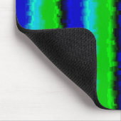 Groen blauw abstract 3D regenboogpatroon Muismat (Hoek)