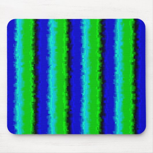 Groen blauw abstract 3D regenboogpatroon Muismat (Voorkant)