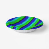 Groen blauw abstract 3D regenboogpatroon Papieren Kommen (Gebogen)