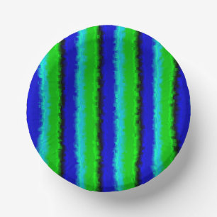 Groen blauw abstract 3D regenboogpatroon Papieren Kommen