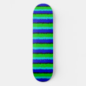 Groen blauw abstract 3D regenboogpatroon Persoonlijk Skateboard (Voorkant)