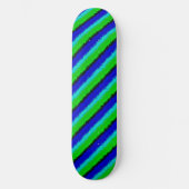 Groen blauw abstract 3D regenboogpatroon Persoonlijk Skateboard (Voorkant)
