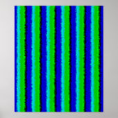 Groen blauw abstract 3D regenboogpatroon Poster (Voorkant)