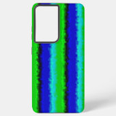 Groen blauw abstract 3D regenboogpatroon Samsung Galaxy Hoesje (Achterkant)